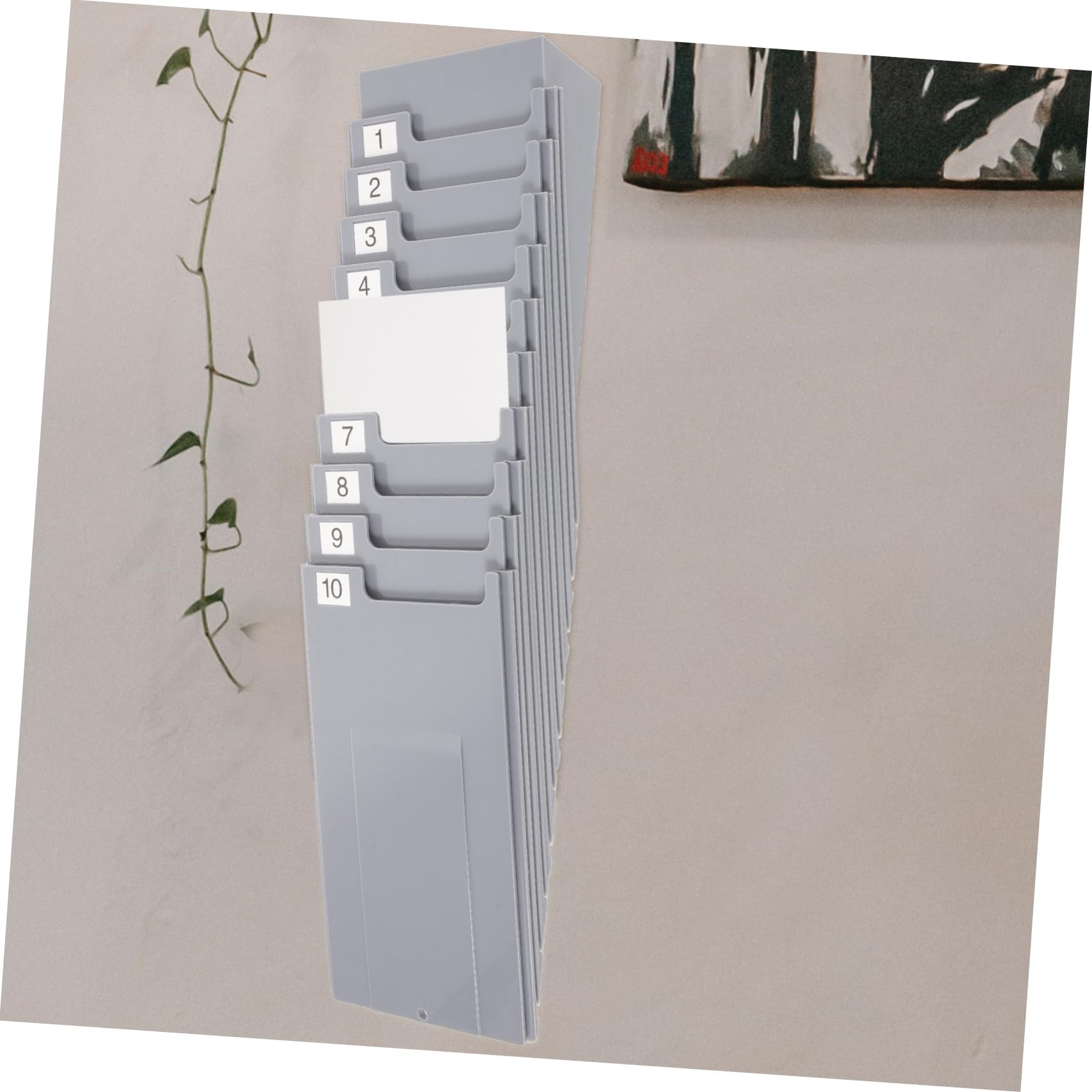 Porta Tarjetas de Asistencia de Pared Retráctil Plástico para Oficina