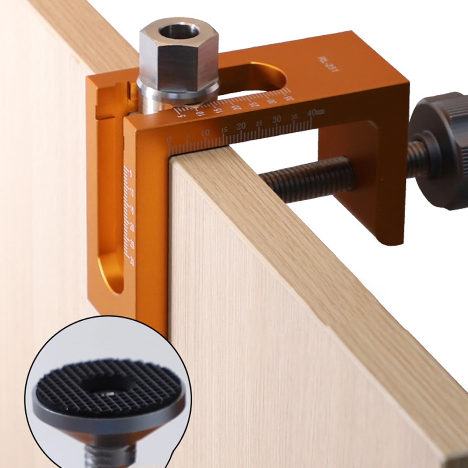 Rückpralllochöffner – verdeckte Halterung, 10 mm Vorrichtung, verstellbare Hardware-Installateur Schablone mit Tiefenanschlag für Kleiderschrank, Möbel, Schränke, Türen, Schränke, Schränke, Schubladen