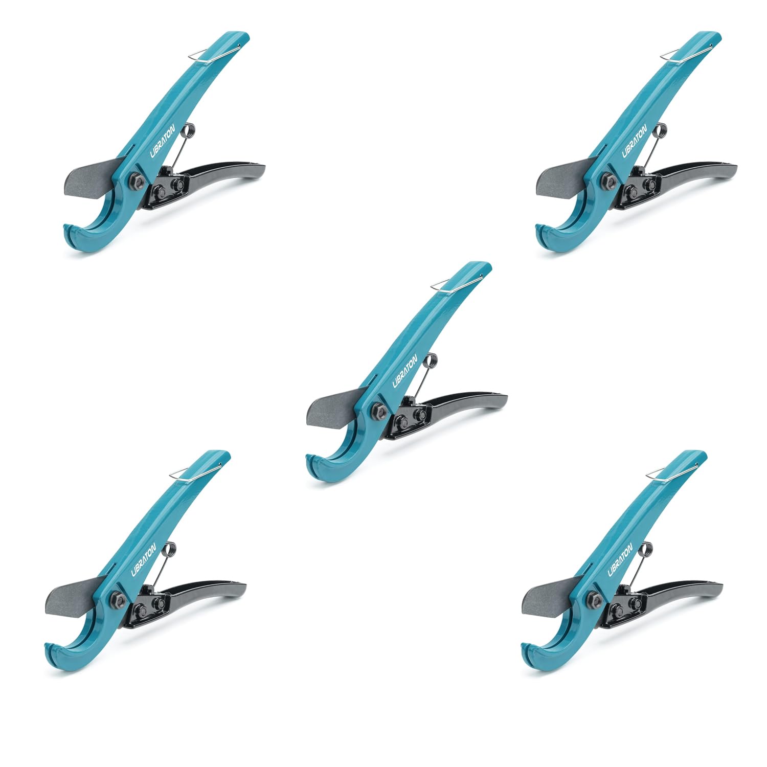 LIBRATON PEX Pipe Cutter, 0-31mm PEX Cutter, 5 Pieces Pipe Cutter, Pipe Cutting Tools for Hoses and Flexible Plastic Tube, PEX, Thin PVC, PPR