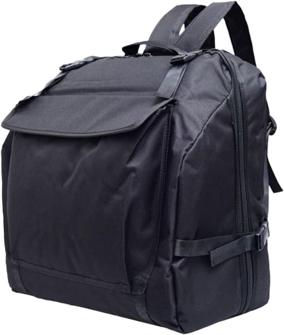 Toddmomy Accordion Gig Bag for Bass Storage Case Straps and Multiple Compartments for Musicians Black Accordion Carry Bag Pockets for Accessories