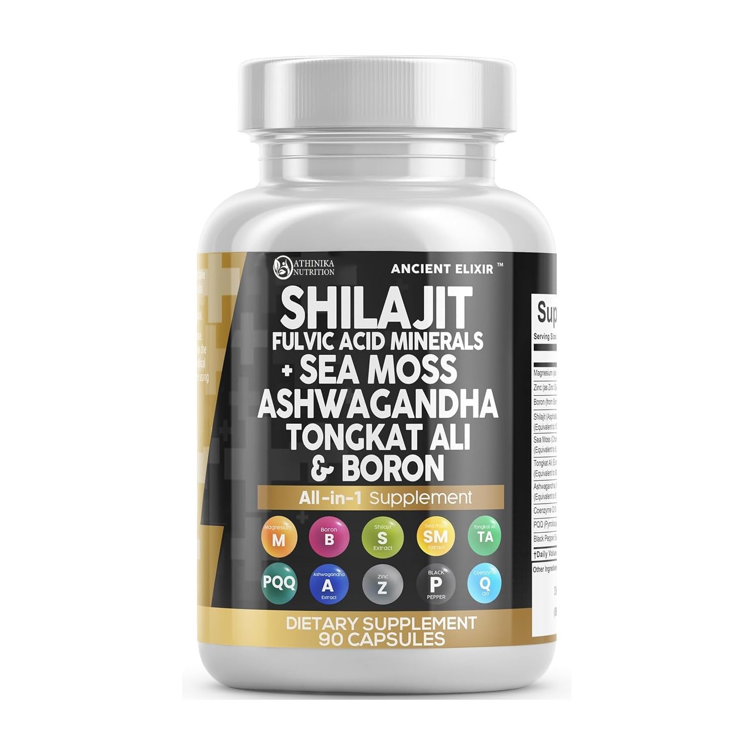 Shilajit Supplement for Men with Sea Moss, Tongkat Ali, Ashwagandha, Boron, Zinc, CoQ10, PQQ - Fulvic Acid Capsules - Energy Support - 90 Count - Resin, Gummy & Powder Alternative-image-47