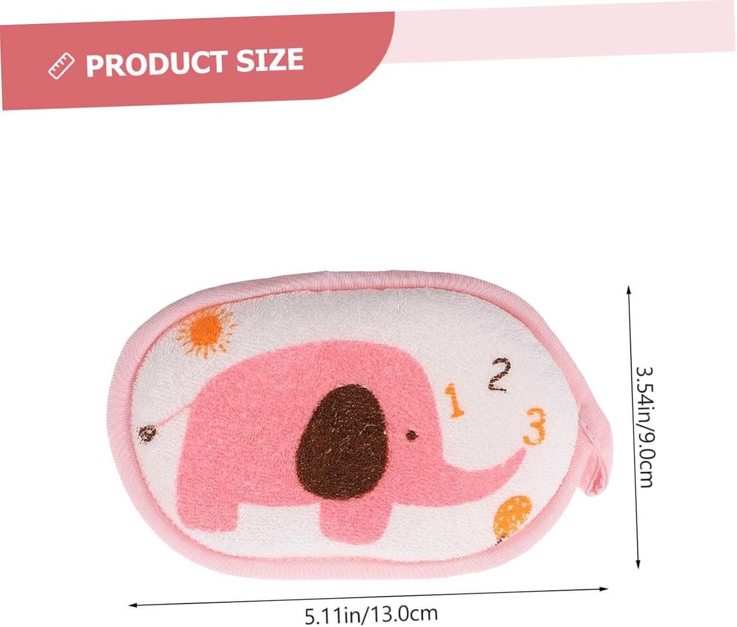 Mikinona 3pcs Bath Pad Cartoon Elephant Pattern Cotton Shower Towel for Toddlers Newborns Soft Bathing Sponge for Gentle Cleansing Mixed Color