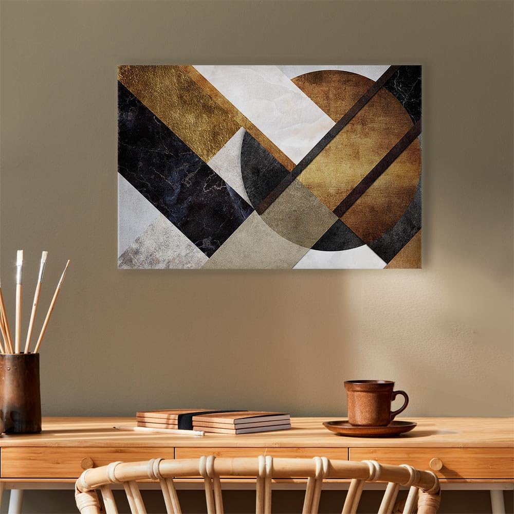 murando - Quadro Motivo geometrico 120x80 cm 1 Pezzo Stampa su Tela Strutturata XXL Quadri Moderni Murale Arte Moderno Grafica Decorazioni da Parete Pittura Immagini Astratto Marmo a-A-0753-b-a
