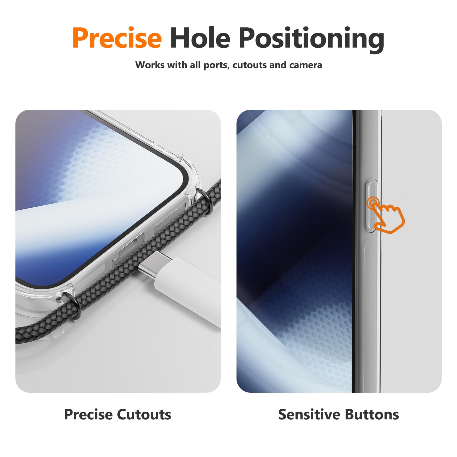 Paekear Custodia con Collana per Nothing Phone 2a / 2a Plus, Cover Trasparente Morbido Silicone con Cordino Case con Laccio Tracolla [Antiurto] [AntiGraffio] [Antiscivolo] TPU Cover con Collana