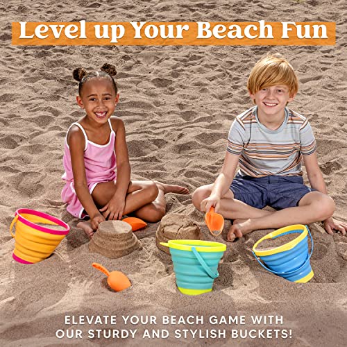 Seaux de sable pliables pour vider le coffre encombré en vacances - 6