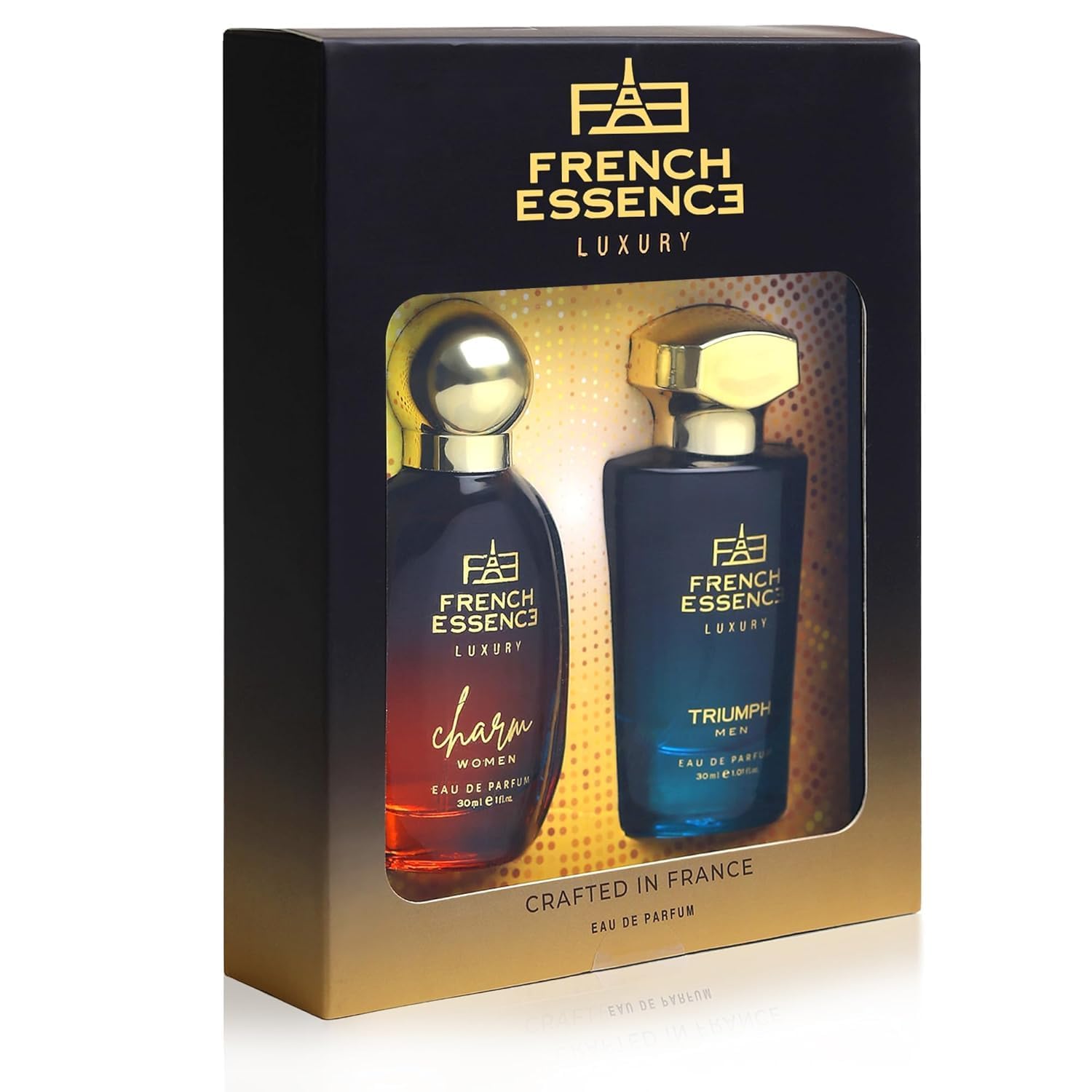 French Essence Perfume Gift Set for Men & Women | Charm 30ml & Triumph 30ml Combo | Long-Lasting Fragrance | Attractive French Scent | Fresh EDP-picture-37
