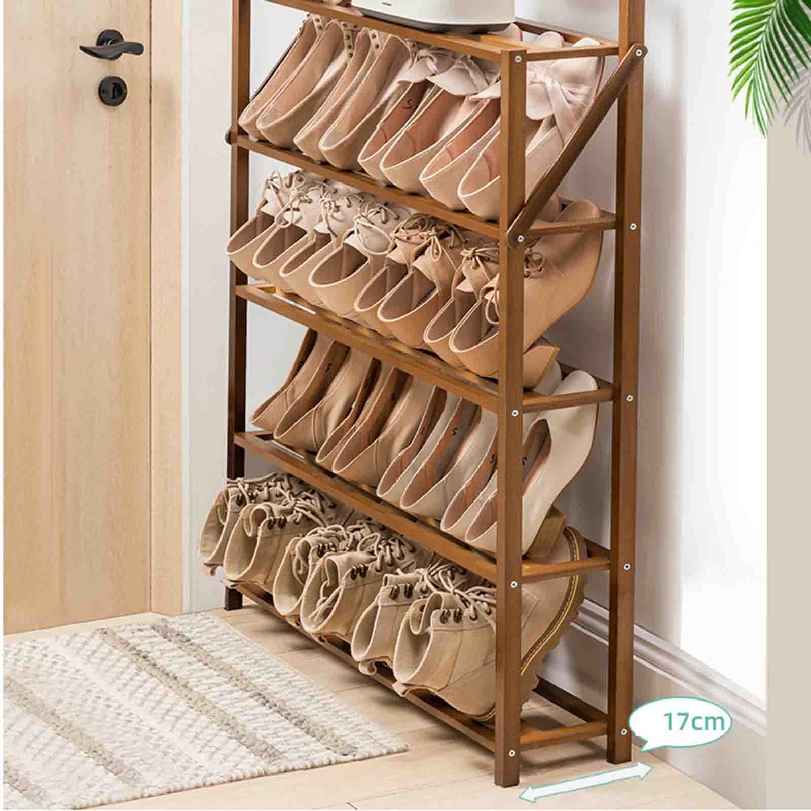 Zapatero, Zapatero de múltiples Capas Estrecho e Inclinado Simple de bambú, Zapatero pequeño Delgado de 17 cm (Misura : 70cm)