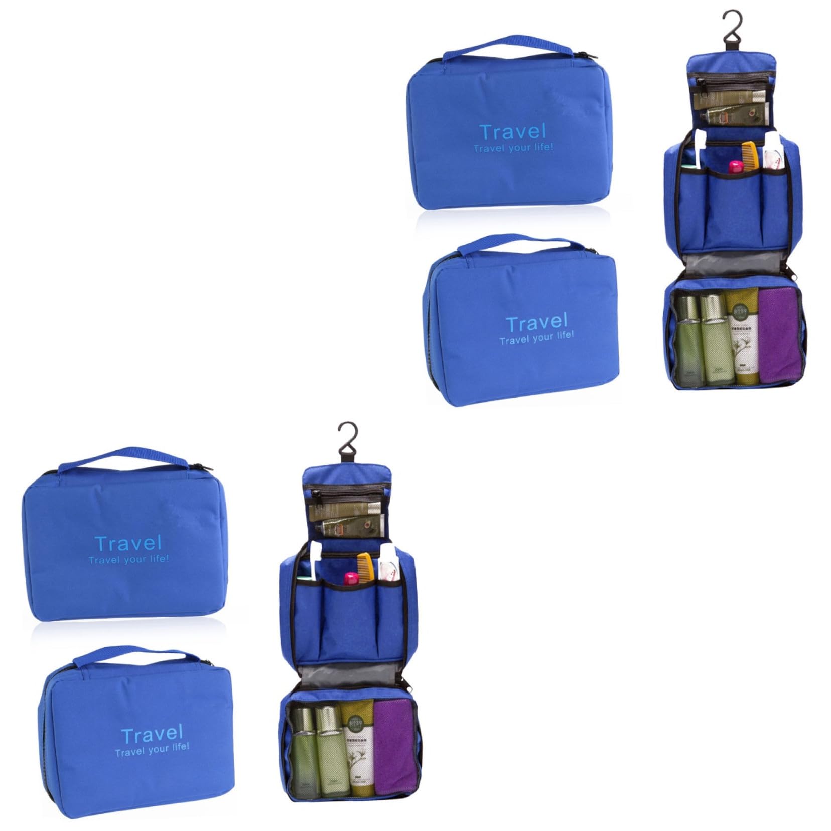 Didiseaon 2 Pezzi Borsa Organizer Da Viaggio Per Cosmetici Borsa Da Toilette Appesa Dimensioni Compatte Per Cosmetici Biancheria Intima Calzini