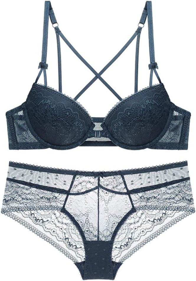 sakkdaull Front button suit lace gathered underwear Baolan 70C