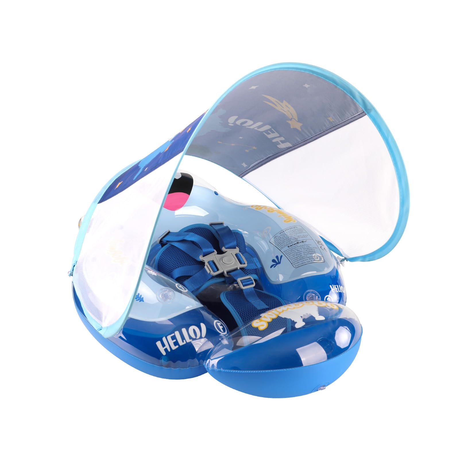 Free Swimming Baby (Large, New Version) - Free Swimming Baby Inflatable Baby Swimming Float with Safe Bottom Support and Swim Buoy Floats for Safer Swims (New Version, L)