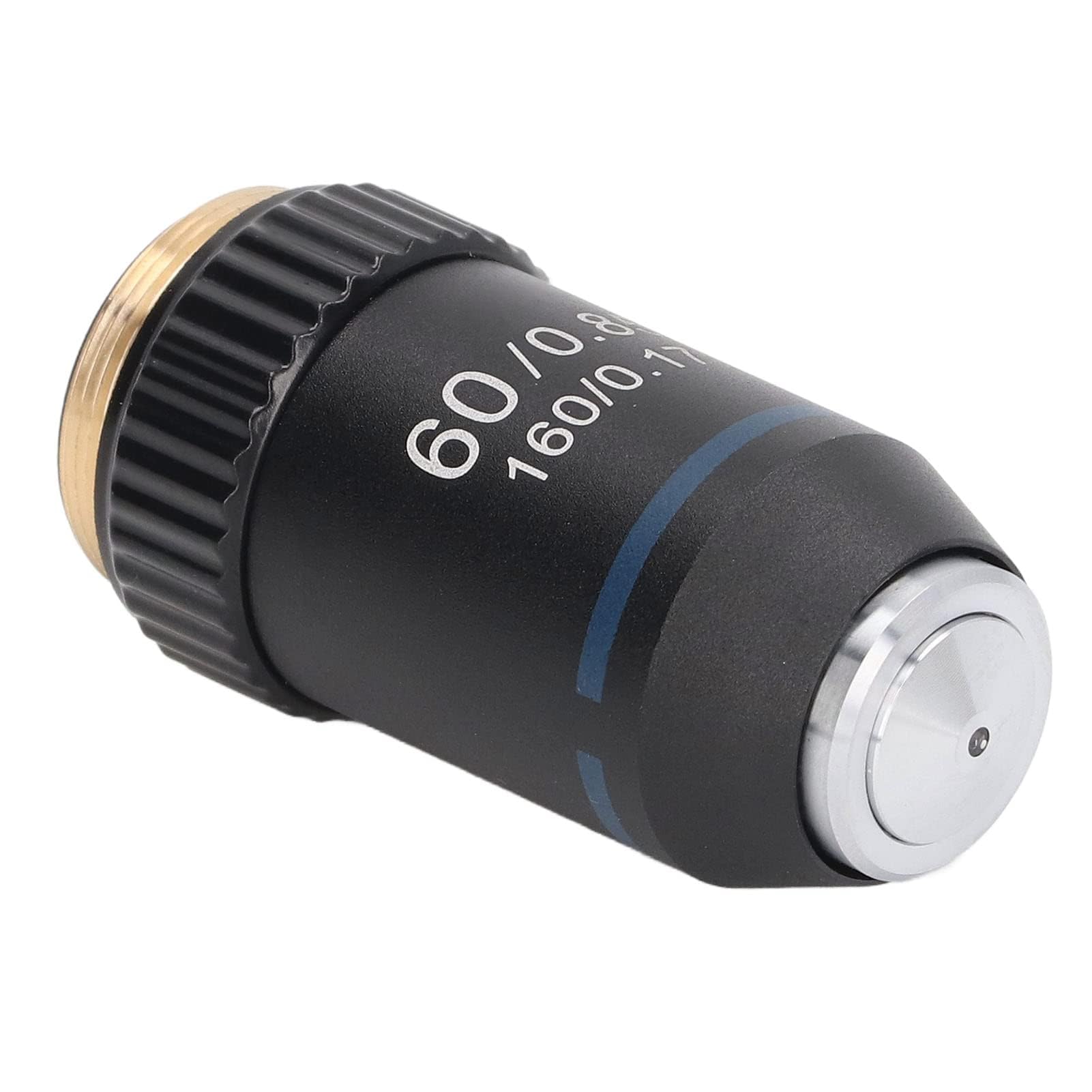 Objetivo Acromático Objetivos de Microscopio de Latón Lente Objetivo de Microscopio Interfaz de Lente de Microscopio 60X 20,2 Mm para Laboratorio de Biología