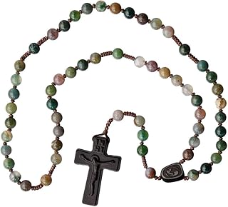 6mm Multicolor Onyx/Jujube Wood 5 Decade Rosary