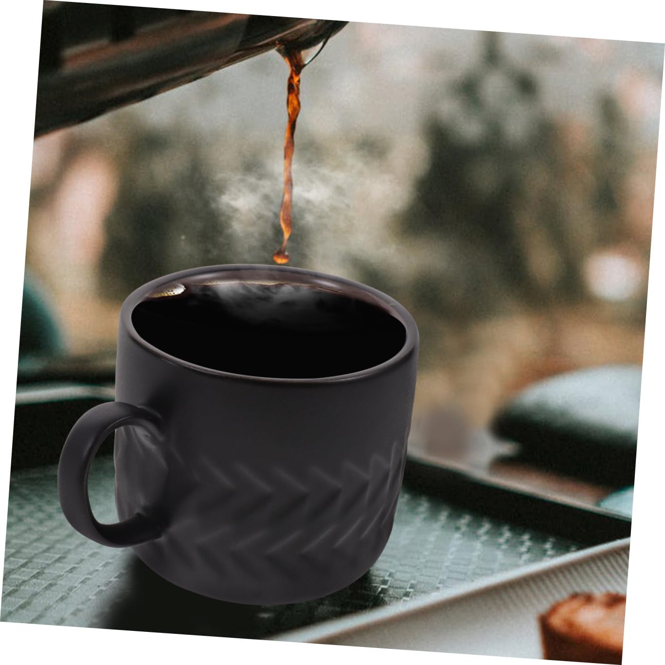 COLLBATH Retro Tee und Kaffeetassen Satz aus Keramik Vintage Tassen mit Untertassen Hitzebeständig für Feste und Einweihungen