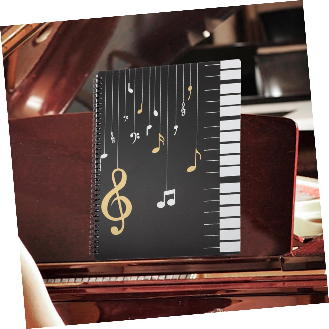 BESPORTBLE Music Sheet File Folder Transparent Pockets Music Score Binder Piano Scores and Documents for Students