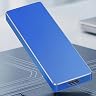 Disco rígido externo SSD portátil de 2 TB, armazenamento externo de alta capacidade para vídeos de fotos, chip de alto desempenho, interface USB 3.1 tipo C, azul