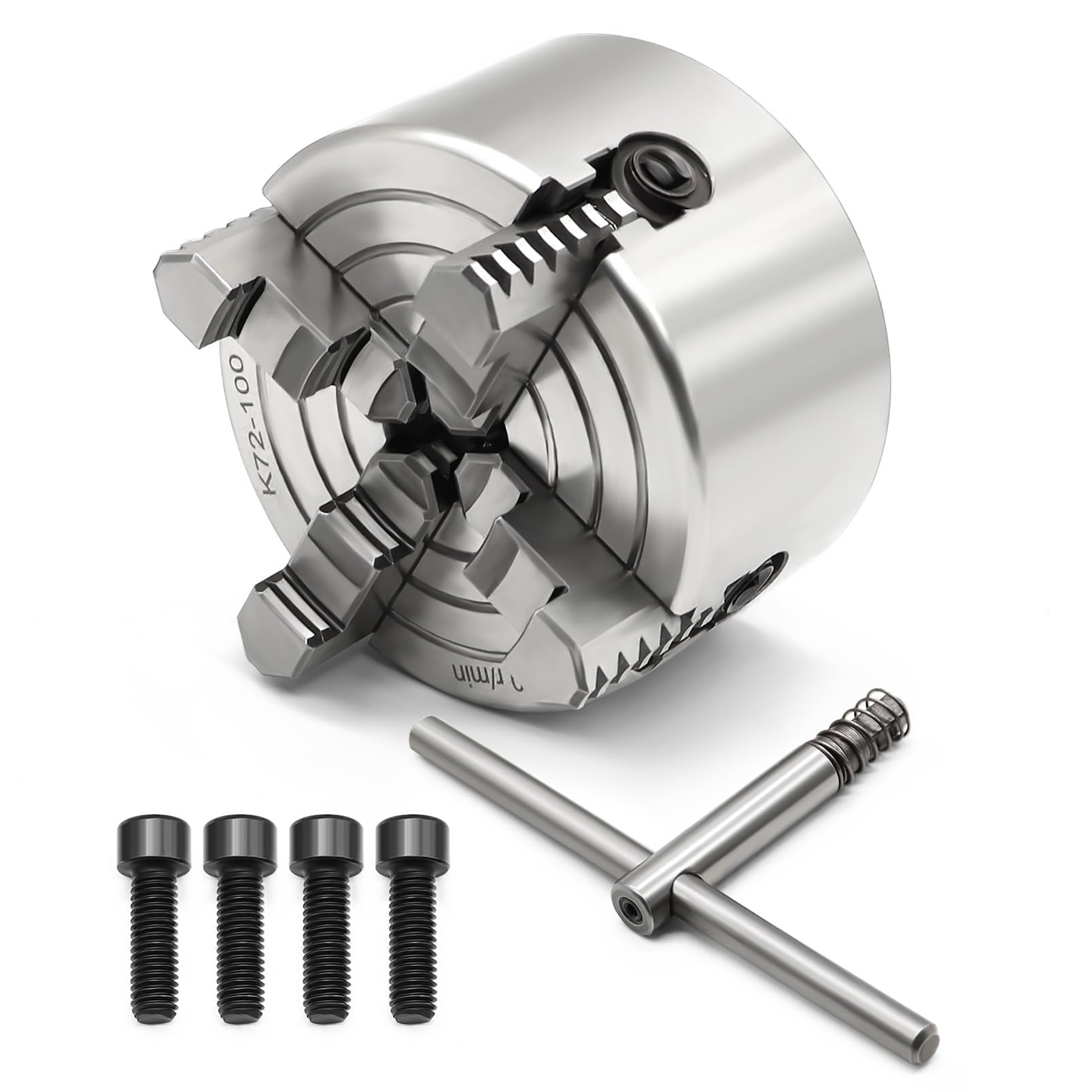 K72-100 Lathe Independent Chuck 4 Inch Manual Chuck 4 Jaw 3500 r/min