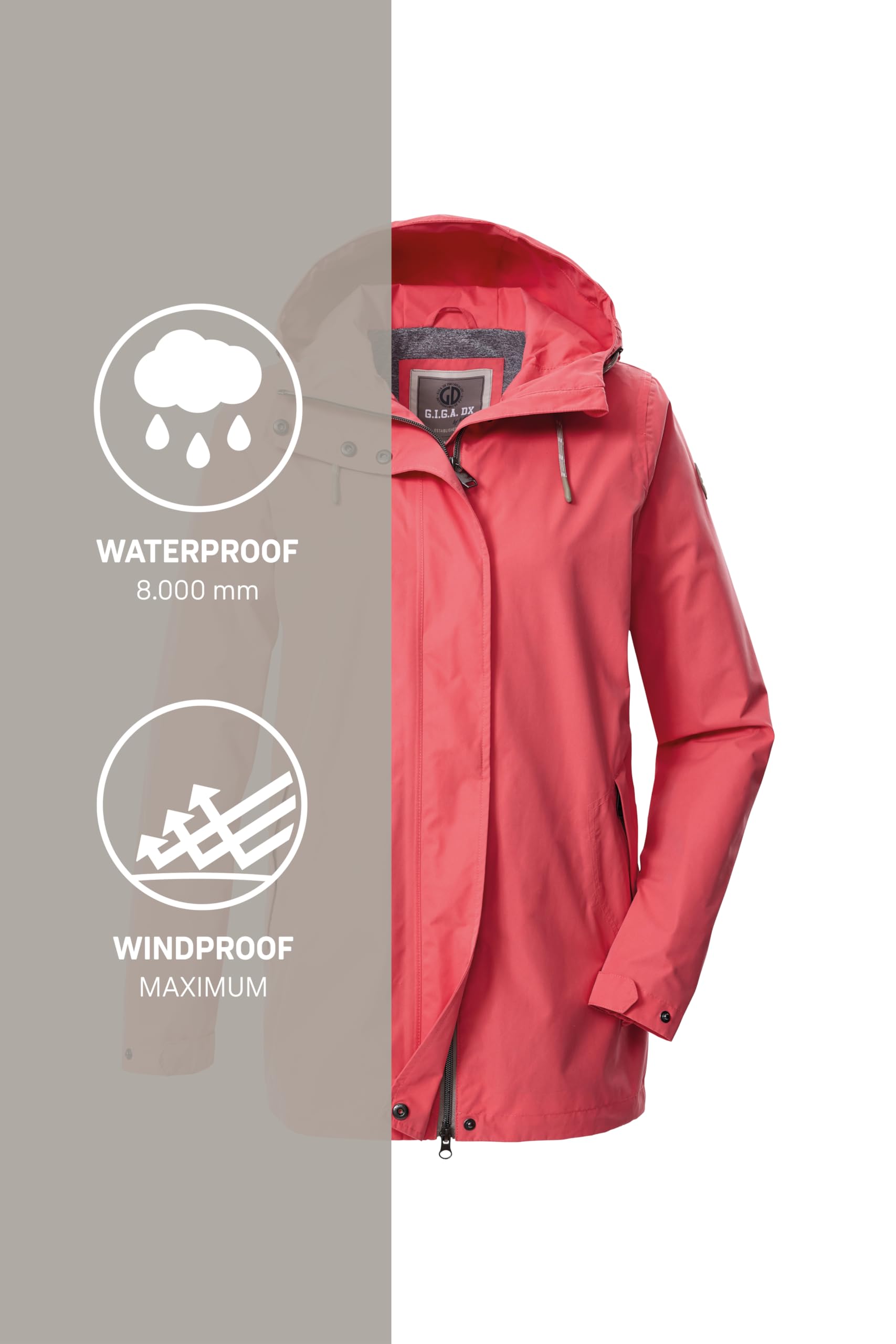 G.I.G.A. DX Damen Funktionsjacke Oogs 1 Chaqueta funcional/outdoor impermeable con capucha Mujer