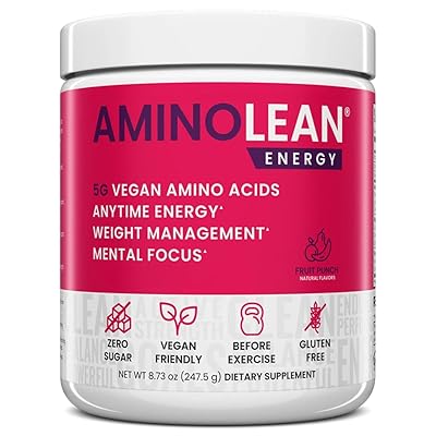 RSP NUTRITION AminoLean Pre Workout Powder, Amino Energy & Weight Management with Vegan BCAA Amino Acids, Natural Caffeine, Preworkout Boost for Men & Women, 30 Serv, Pink Lemonade…