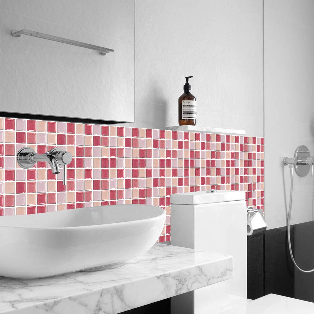 Tile Style Decals 24 Stuks Tegelstickers Voor Badkamer En Keuken  T1 Black Mozaiek Wandtegelstickers Voor Tegels Van 15 X 15 Cm Decoratieve Tegelfolie Voor Badkamer En Keuken