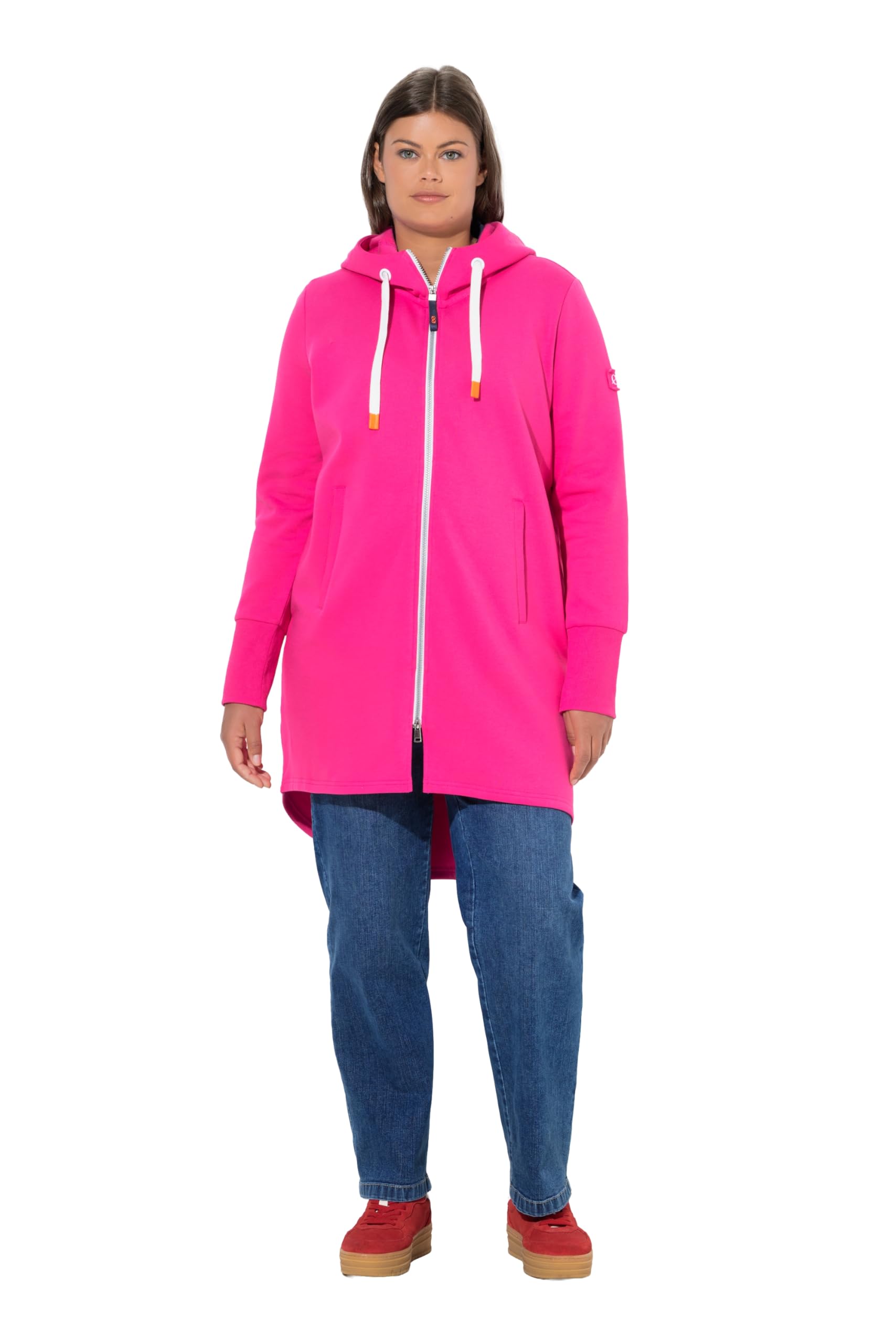 Laurasøn Sweatjacke, lang geschnitten, Kapuze, Taillen-Tunnelzug hinten, Langarm 836591