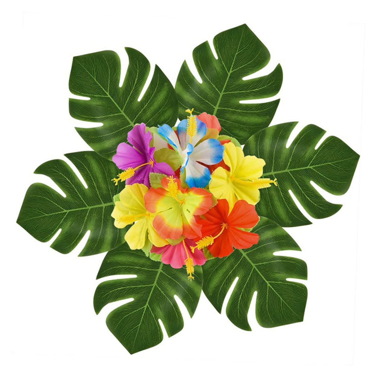 Amosfun 108pezzi Foglie Artificiale Monstera Da Decorazioni Per Casa e Ufficio Atmosfera Tropicale Per Composizioni Floreali e Decorazioni Murali