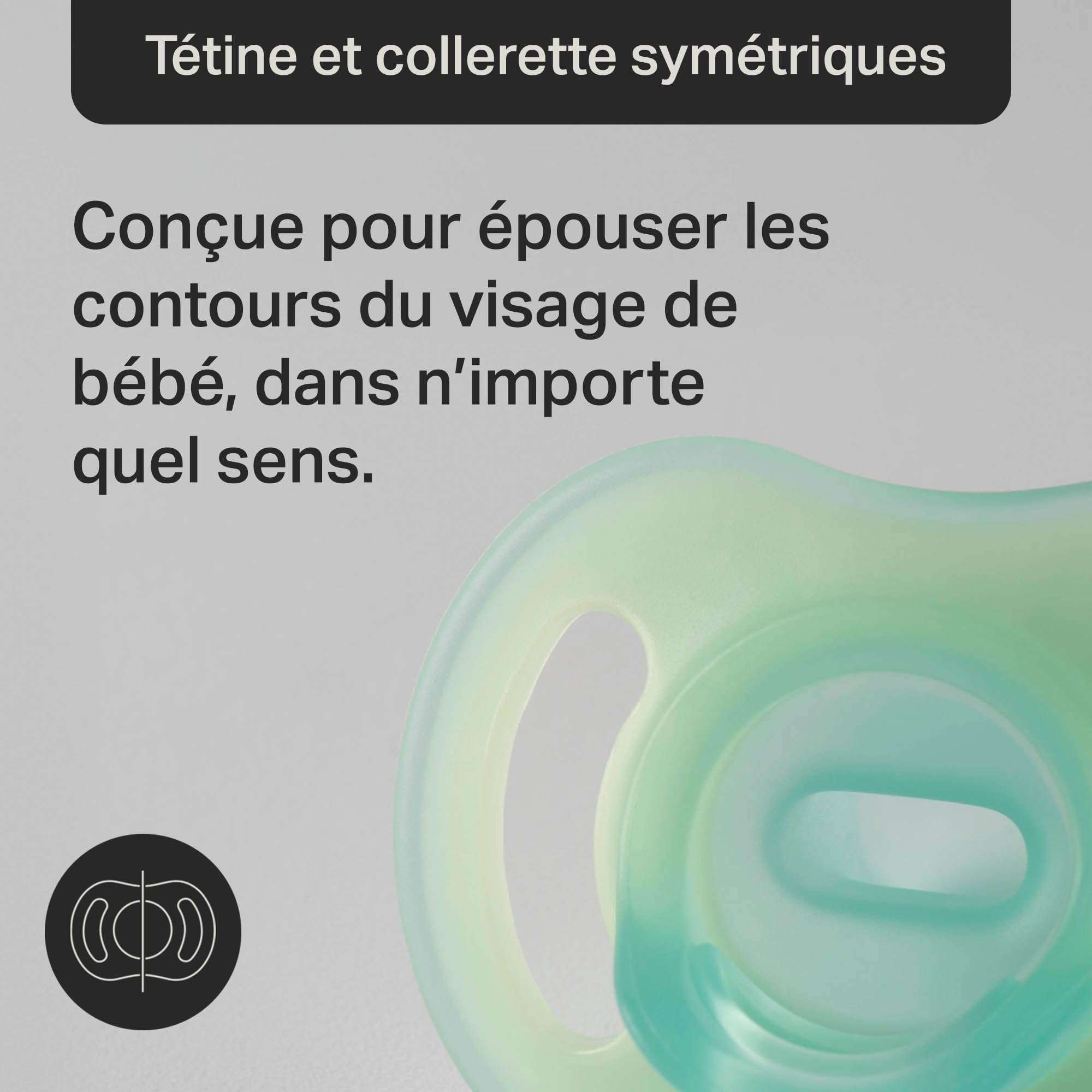 Tommee Tippee Sucette Ultra-légère Toujours en Place Jour & Nuit, 6-18 Mois, Lot de 4, Tétine Orthodontique, Conception Monobloc en Silicone, Effet Peau Douce, 2 Sucette Brille Dans Le Noir