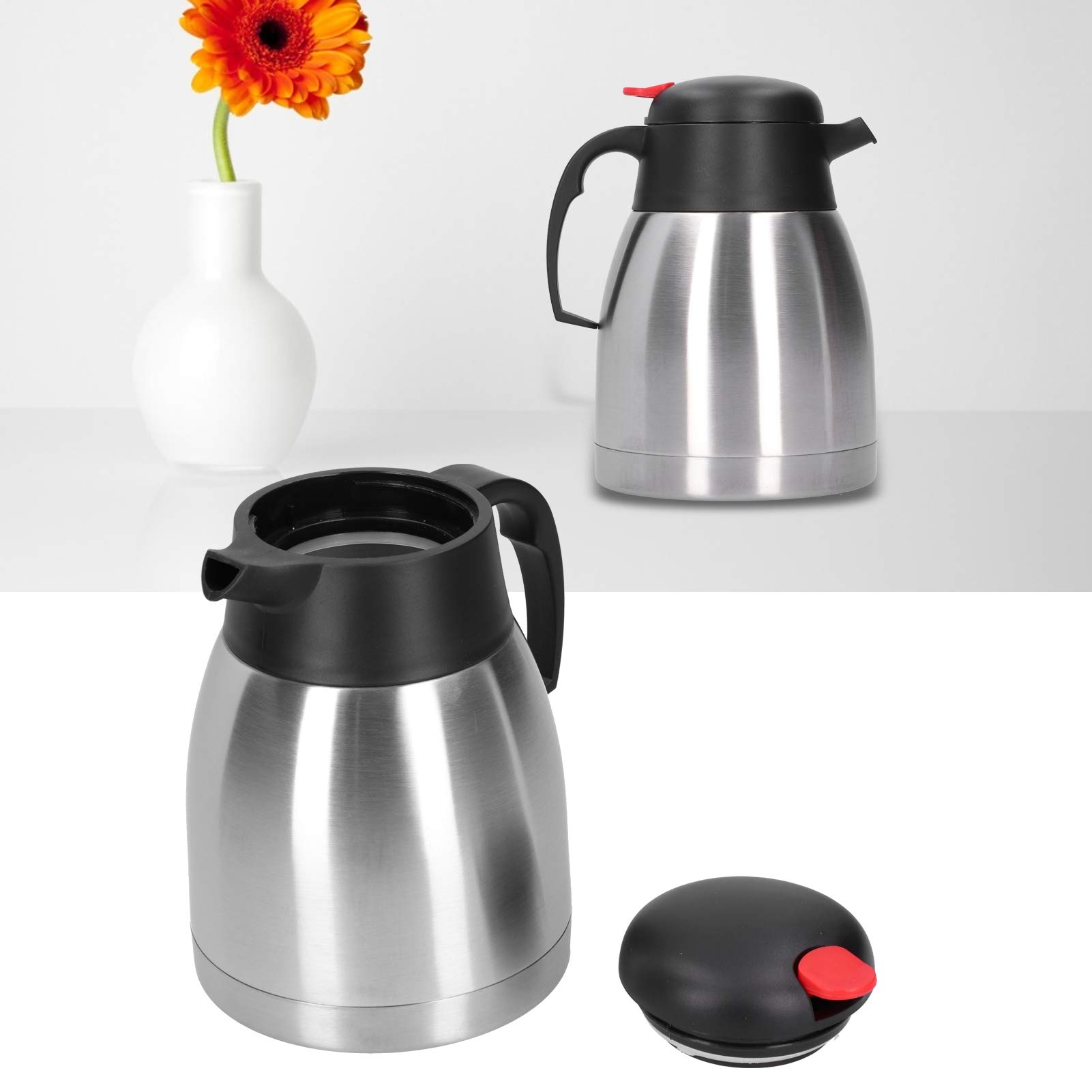 Zunate 1.2L/1.5L Coffee Thermal Jug, Coffee Carafe, Eagle Beak Shaped Spout Coffe Jug, Tea Coffee Carafe Carafes (#1)