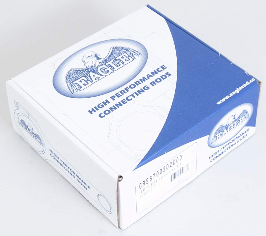 Eagle Specialty Products CRS67003D2000 6.70" 4340 Forged H-Beam Connecting Rod Set with Rod Bolt for Big Block Chevy