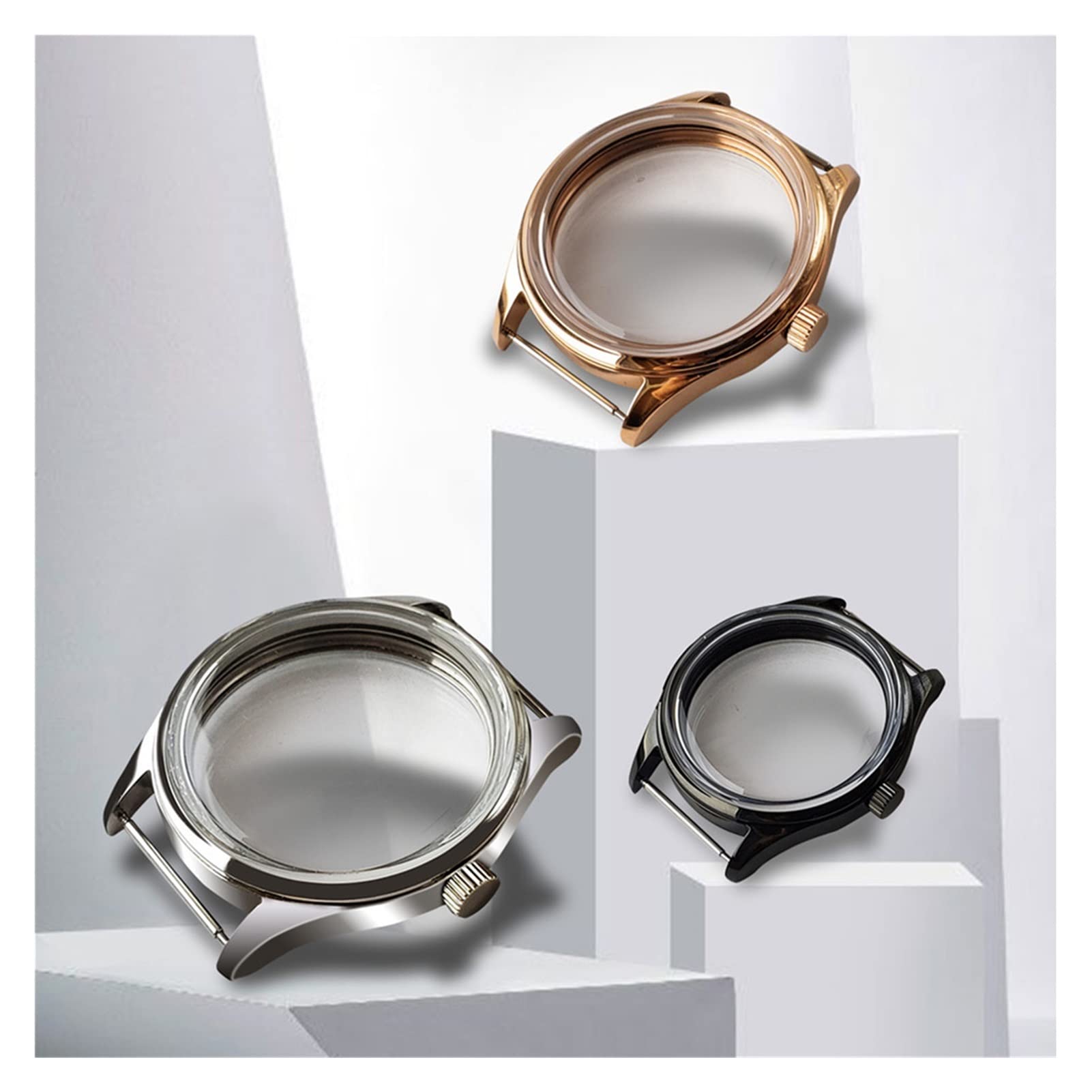 Caja de Acero Inoxidable de 42 mm, Compatible con el Movimiento 6497/6498, Cubierta Protectora Resistente a los arañazos, Adecuada para Piezas de Movimiento de la Serie ST3600.
