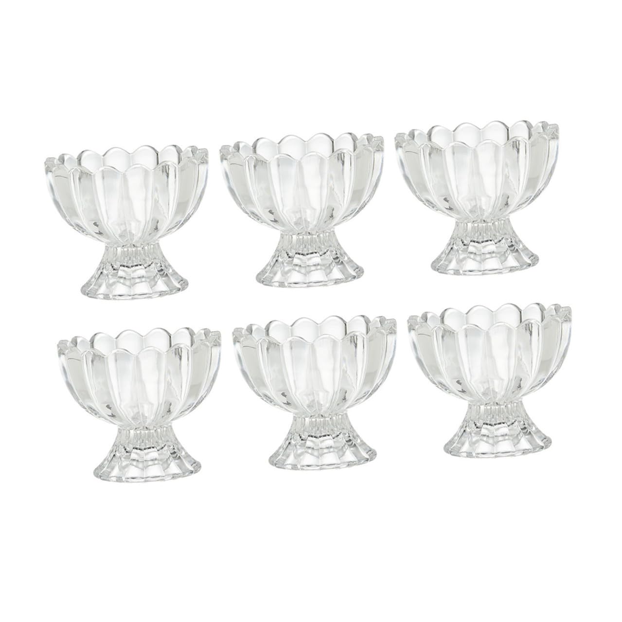 iplusmile 6 piezas Vasos de Postre Transparentes Copa de Pudding para Helados y Postres Reutilizables para Hogar Cafés y Restaurantes