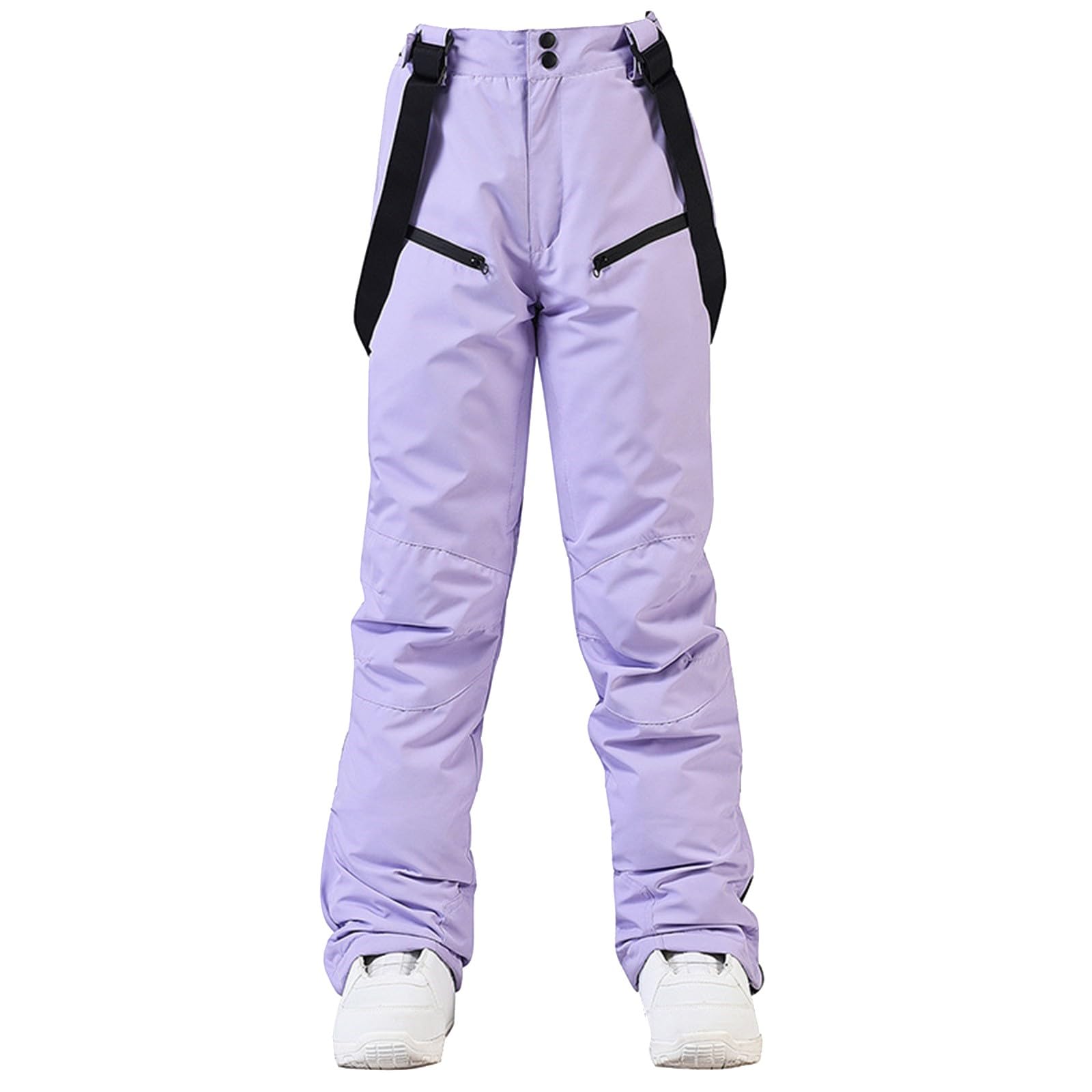 Pantaloni invernali da donna, impermeabili, da neve, invernali, caldi, da snowboard, da sci, con bretelle, grandi dimensioni, per attività all'aria aperta, da sci, da trekking, in softshell