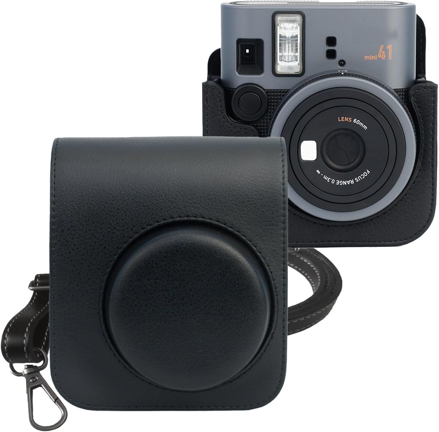 Mini 13 Protective Case for Fuji Instant Mini 13 Instant Camera, Retro PU Leather Mini 13 Camera Case with Adjustable Shoulder Strap (No Camera) - Black-picture-22