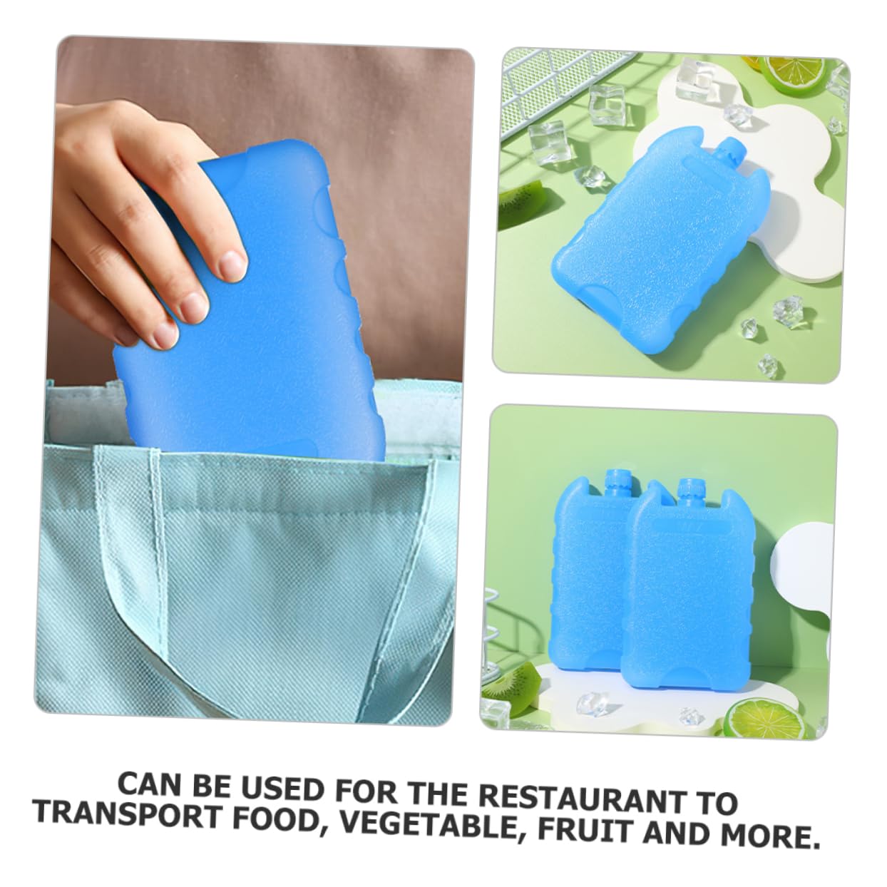 BESPORTBLE Lot De 5 Packs De Glace Réutilisables en Caoutchouc Sûr pour Le Transport Restaurant (6 Pièces X 5)