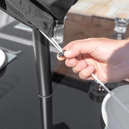 Miniatura 7 de Harrier Parasoles de doble cara de 15 pies  Toldo para patio trasero con cubierta de parasol opcional y pesas base de sombrilla  Parasol blanco,