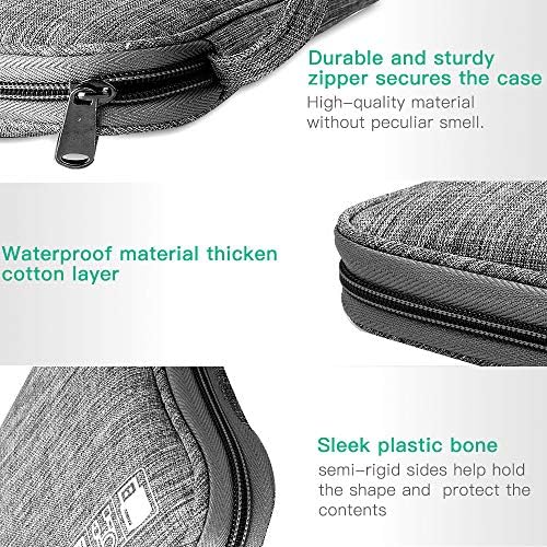 HCFGS Electronics Accessories Organizer Bag, Travel Cable Organiser Bag, Universal Carry Travel Gadget Bag for USB Cable Drive, SD Card , Charger Hard Disk (Gray)