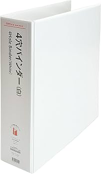 Amazon | リングバインダー（A4タテ・4穴）背幅7.8cm 白 1冊 オフィス