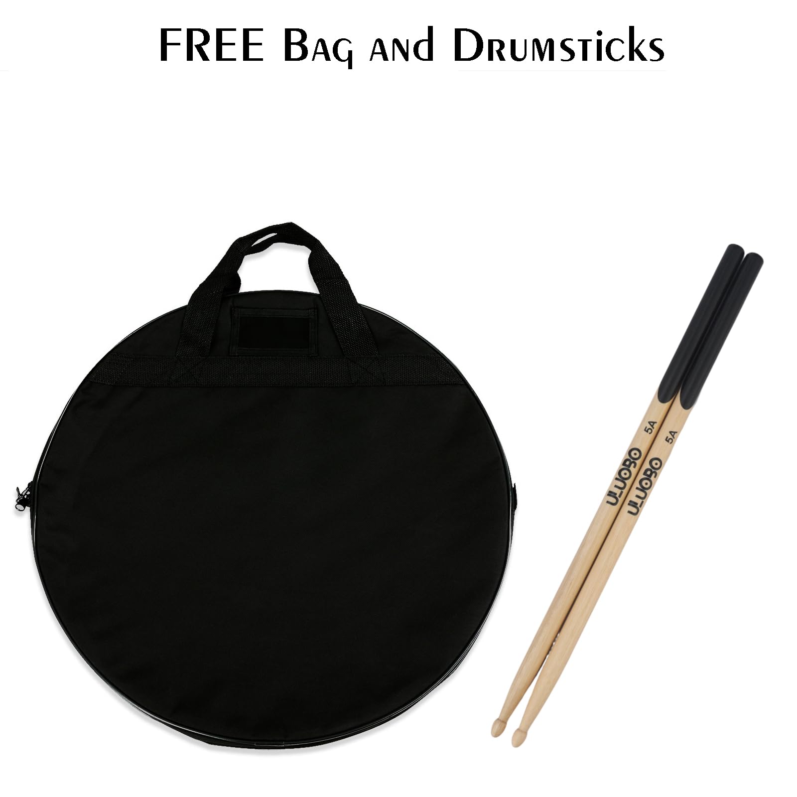 Low Volume Becken-Set, leises Becken-Set, 35,6 cm, 40,6 cm, 45,7 cm, 50,8 cm, Schwarz, inkl. Beckentasche