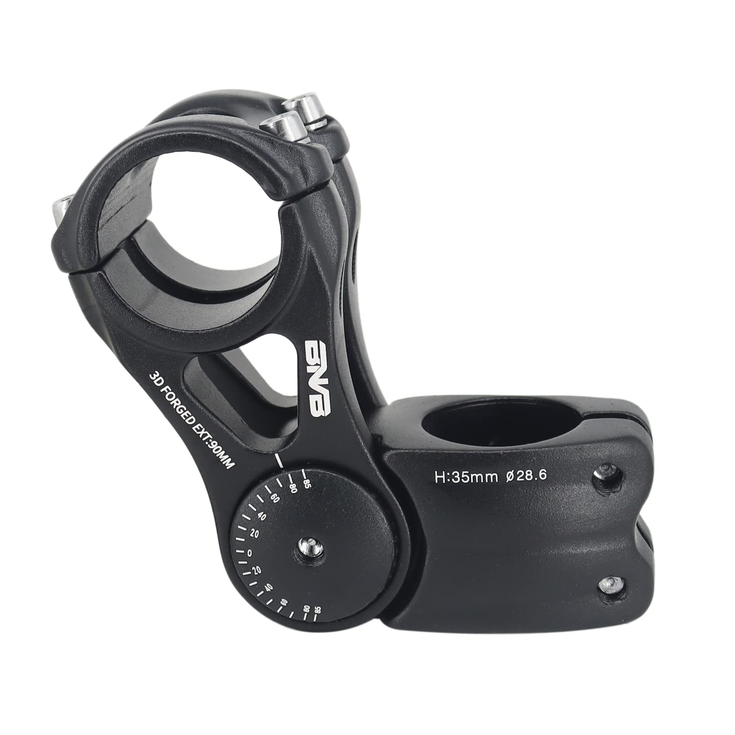 PLATTBK Regulowany wspornik kierownicy rowerowej, przedłużacz 31,8 mm ± 85°, regulowane podwyższenie kierownicy MTB, trzpień widelca, przedłużenie wspornika 90/110/145 mm
