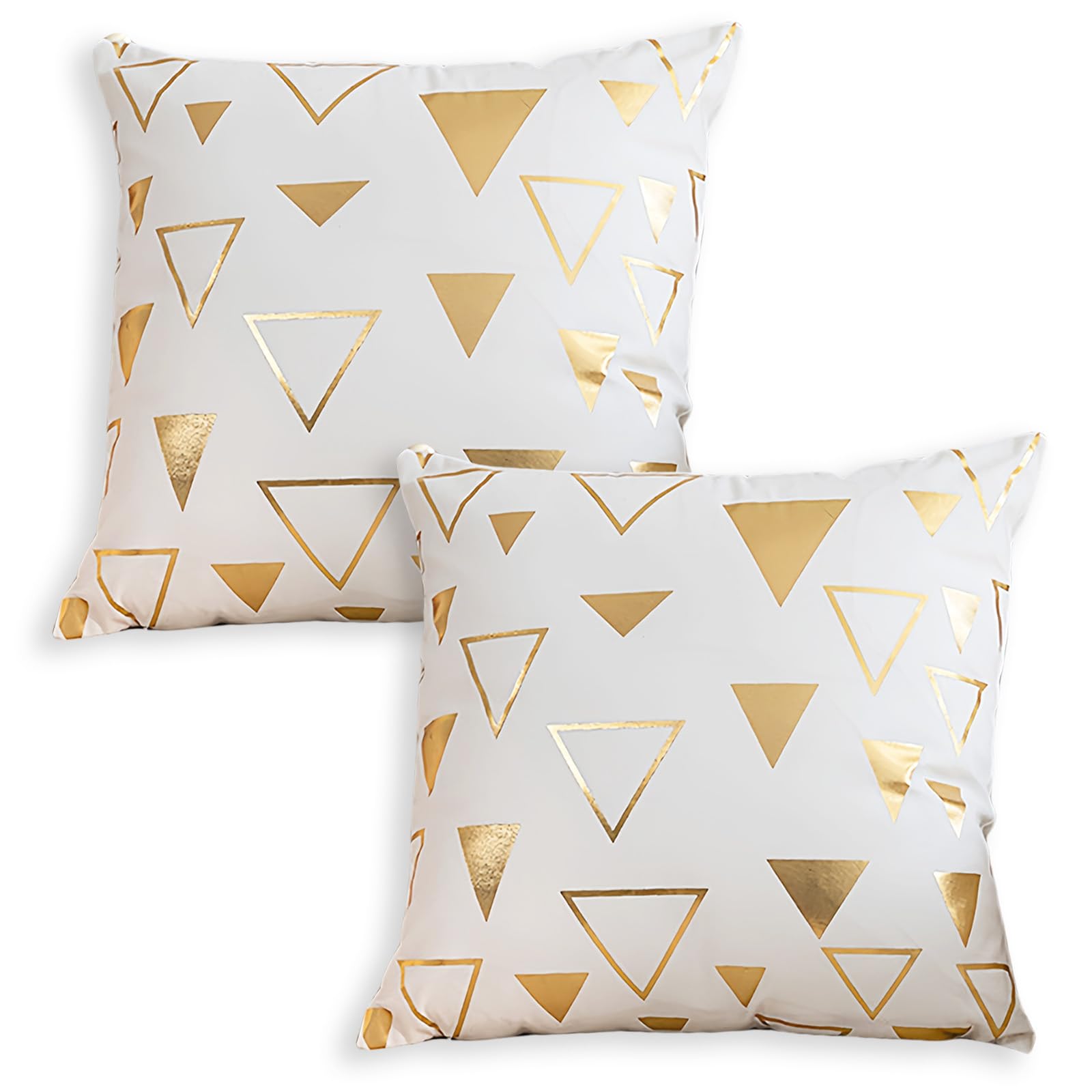 Betadistor Cushion Covers Cushions for Sofa Modern Decorative Square Luxury Pillowcases for Couch Living Room Sofa Bed with Invisible Zipper 45cm x 45cm 18x18 Inches 2 Pieces 523-0513