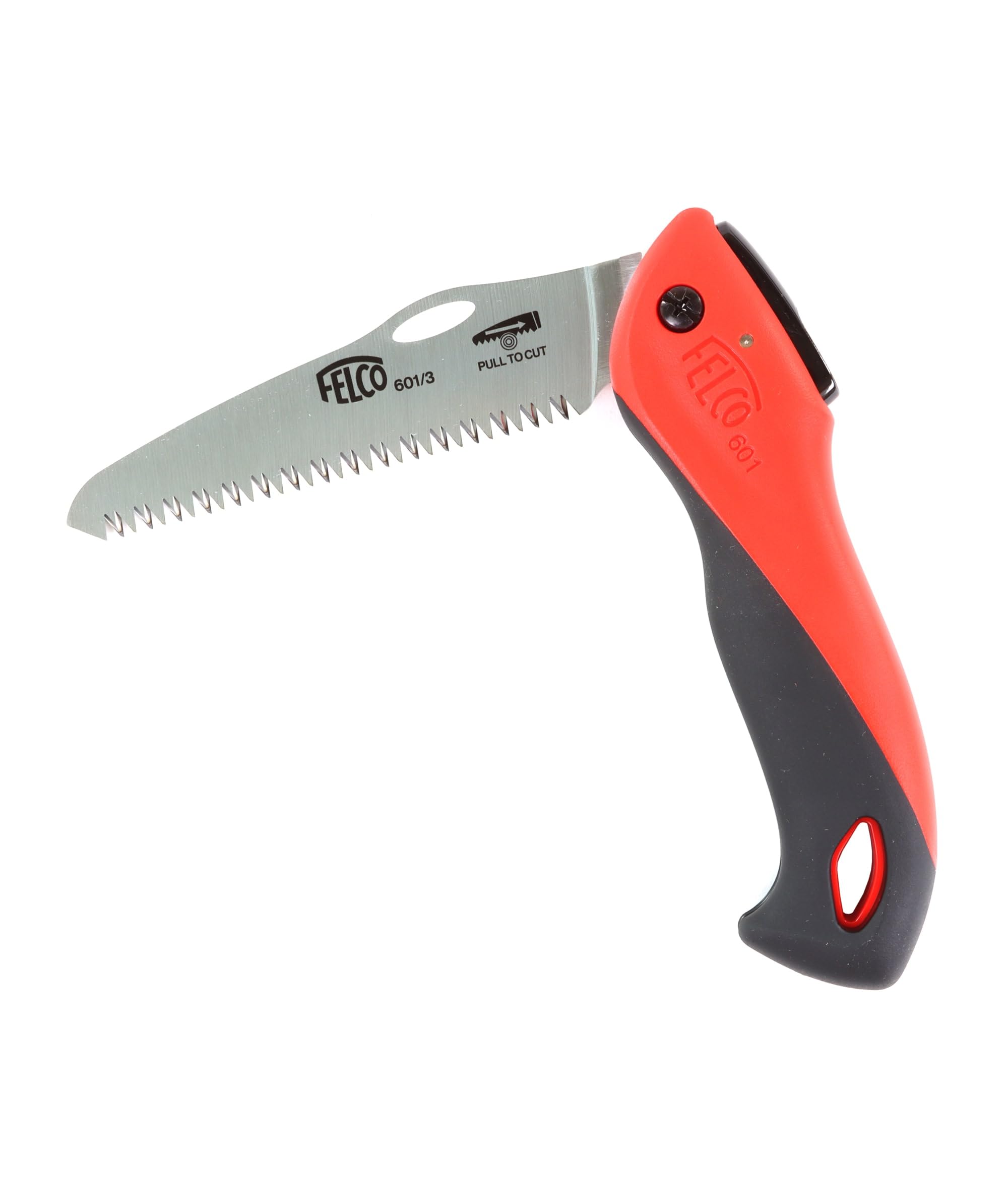 FELCO 601 sega pieghevole lama dritta 120 mm, manico soft touch, taglio 60 mm, ambidestra, per vigneto e outdoor