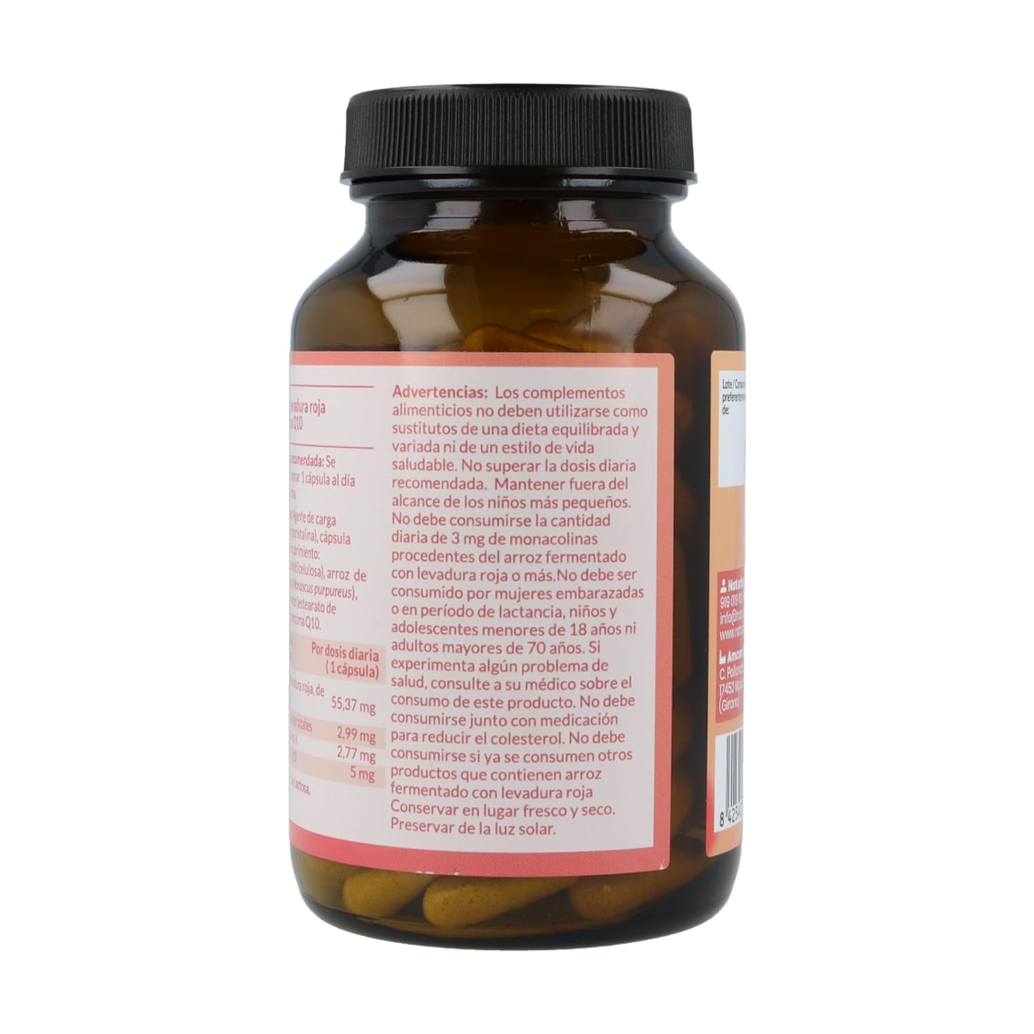 Arroz de levadura roja y coenzima Q10 | 120 cápsulas | Naturitas Essentials | Levadura roja con monacolina K + CoQ10 | Acción antioxidante celular | Antioxidantes y Coenzimas