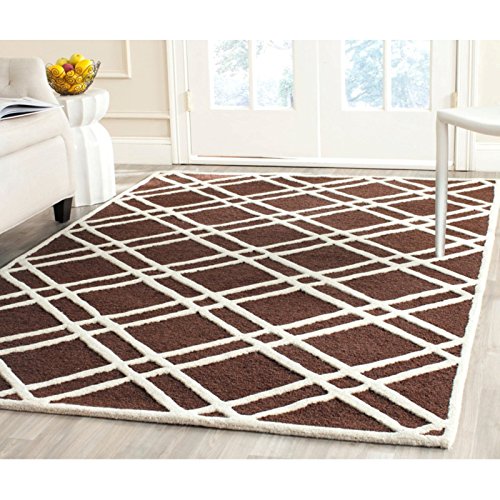 Safavieh Modern Indoor Hand Tufted Accent Area Rug, Cambridge Collection, CAM142, in Light Blue / Ivory - Image 4