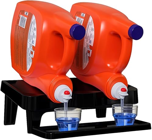 Skywin TidyFriend - Estante para detergente para cuarto de servicio, capacidad para 2 dispensadores de jabón líquido, organizador de estación de