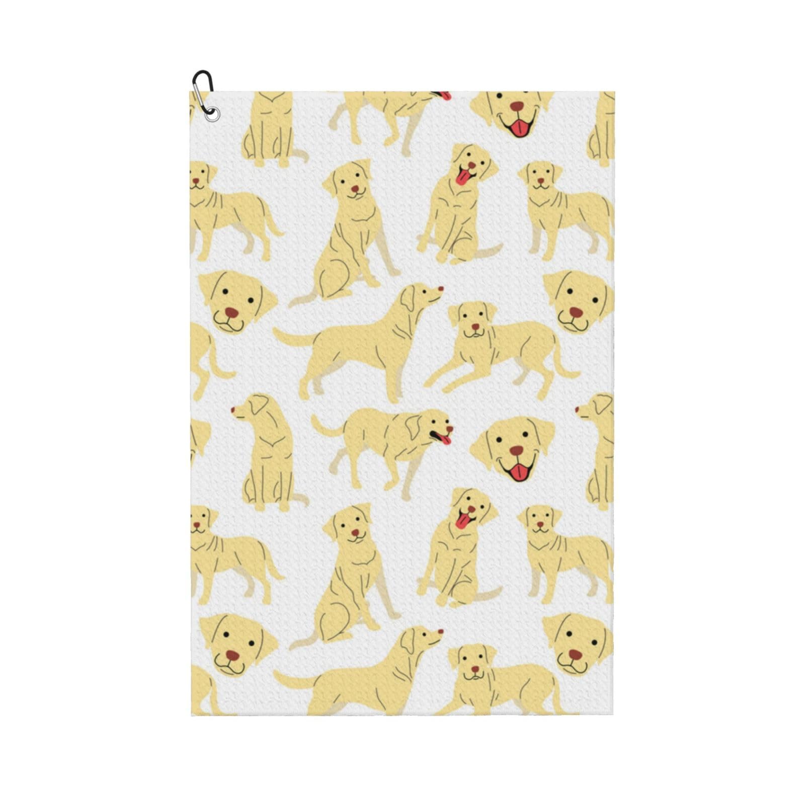 Hnnkloy Labrador Retriever, 16x24 in Portable Waffle Golf Towels with Carabiner Clip for Golf Bag