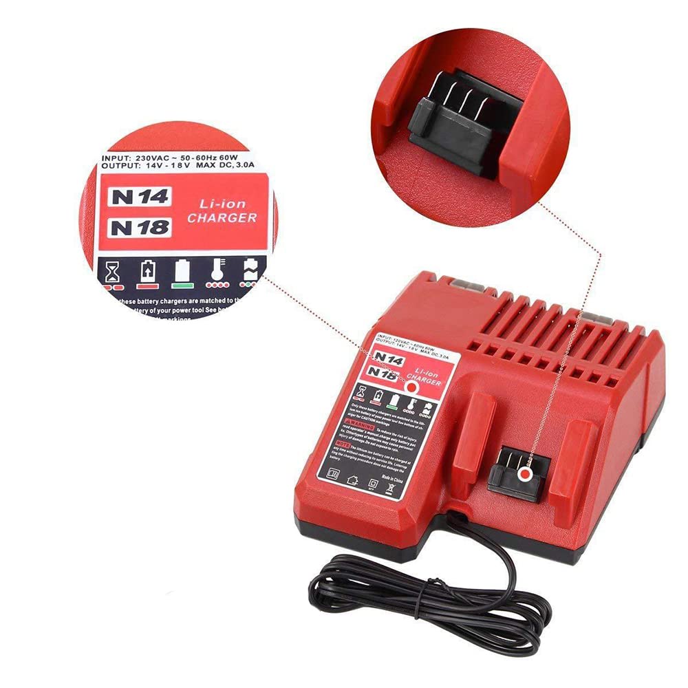 M14 & M18 18V Charger For Milwaukee Rapid Replacement Lithium