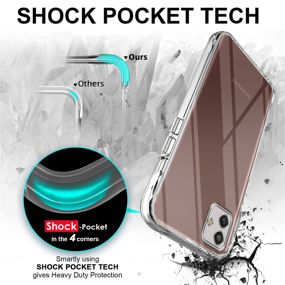 Image of Jkobi Back Case Cover for Samsung Galaxy M13 5G (Silicone Crystal Clear | Pure Camera Protection | Soft and Flexible for Charger and Headphone sockets | Shockproof Bumpers | Transparent)