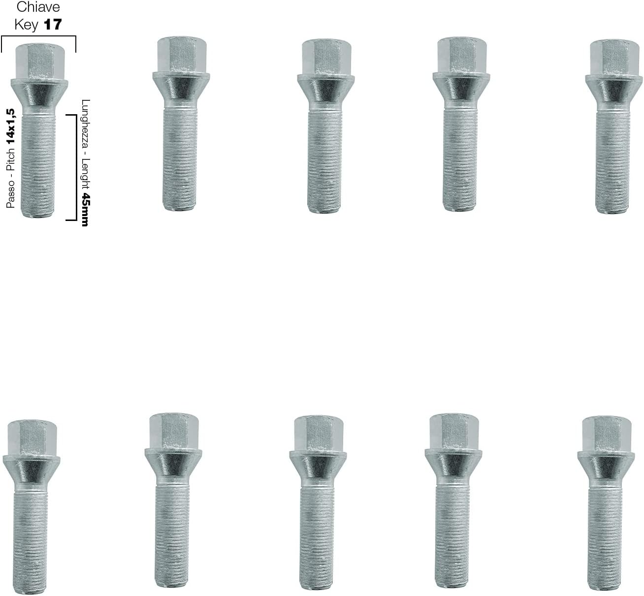 Simoni Racing DR083/B16 Wheel Spacers with Bolts, 12 mm