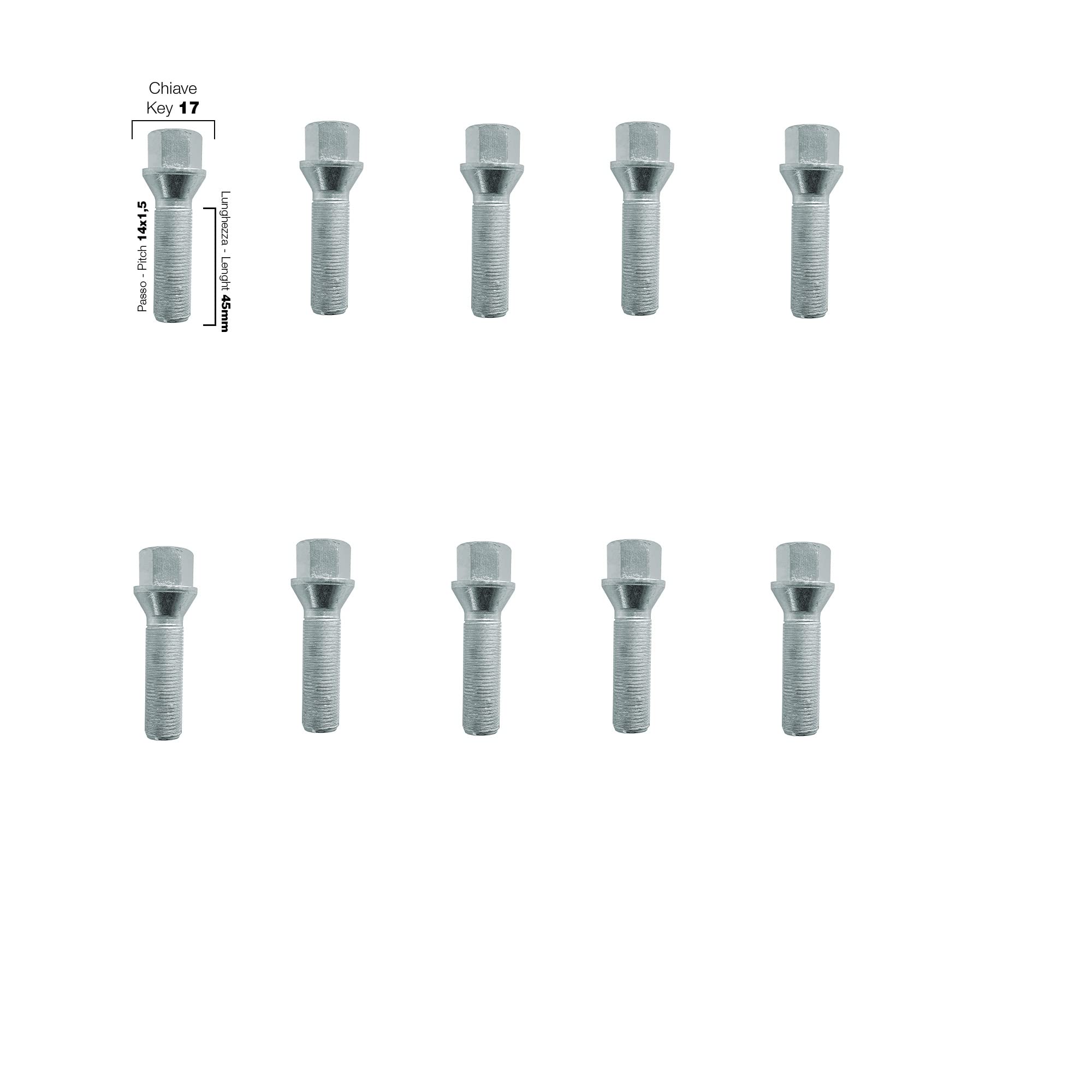Simoni Racing DR083/B16 Separadores Ruedas Completos de Tornillos Específicos, 12 mm