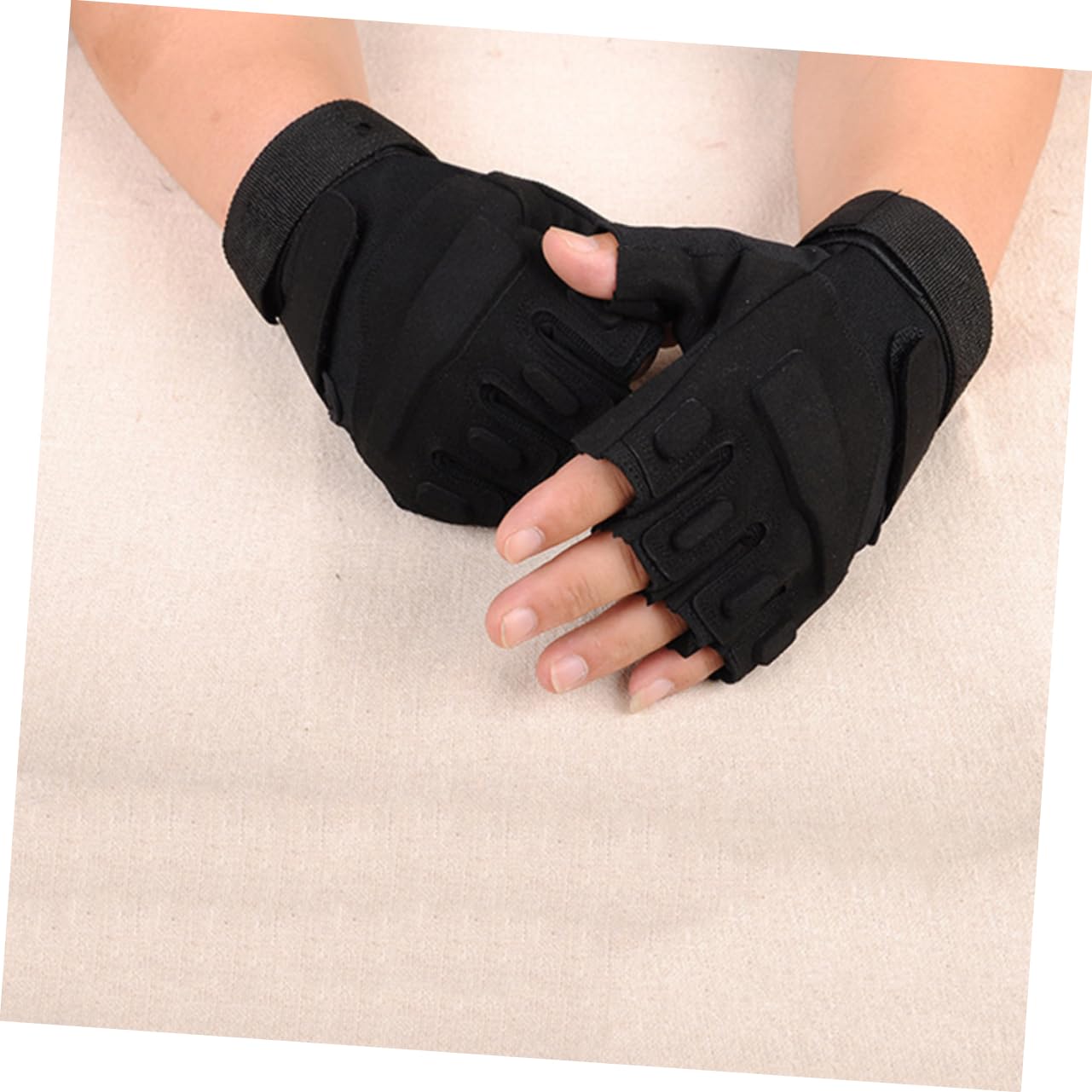Yardwe 3 Guantes Decorativos para Hombre Guantes De Medio Dedo De Conducción De Tela De Dedo Corto para Hombre Unisex Decorar