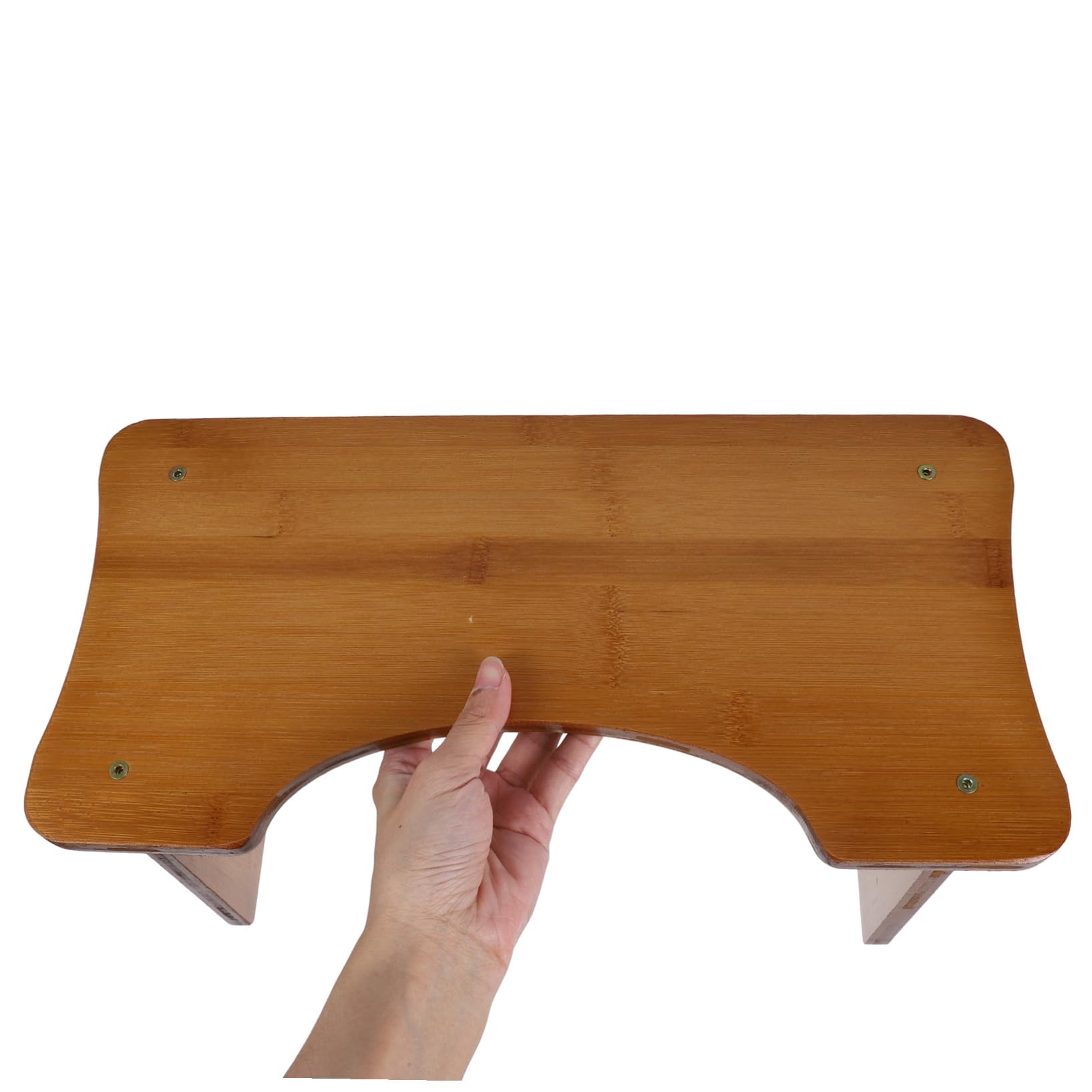 Gatuida Taburete para Inodoro de Madera Maciza Antideslizante Banqueta para Baño Infantil y Adulto Escalón Práctico para Aseo y Apoyo el Hogar Color Marrón